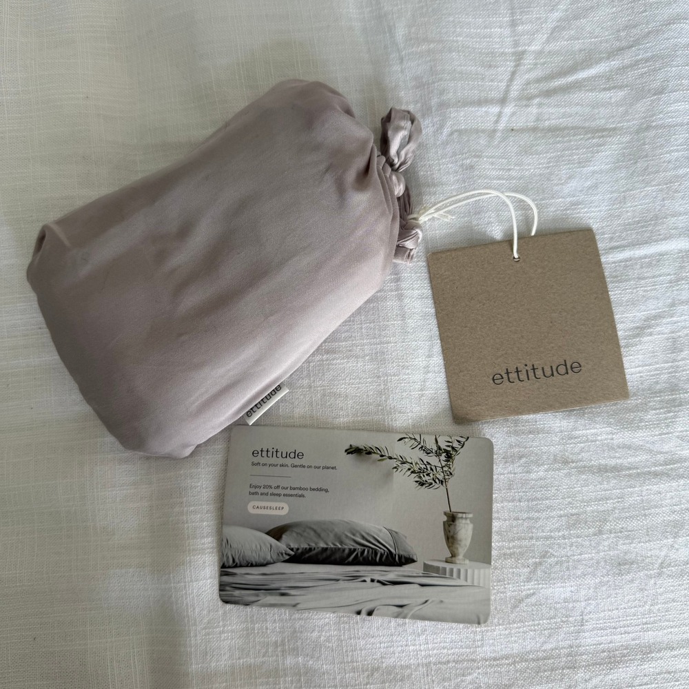 Ettitude Bamboo Lyocell Pillowcase Mist Standard BLPC1100ST Organic Bedding NWT